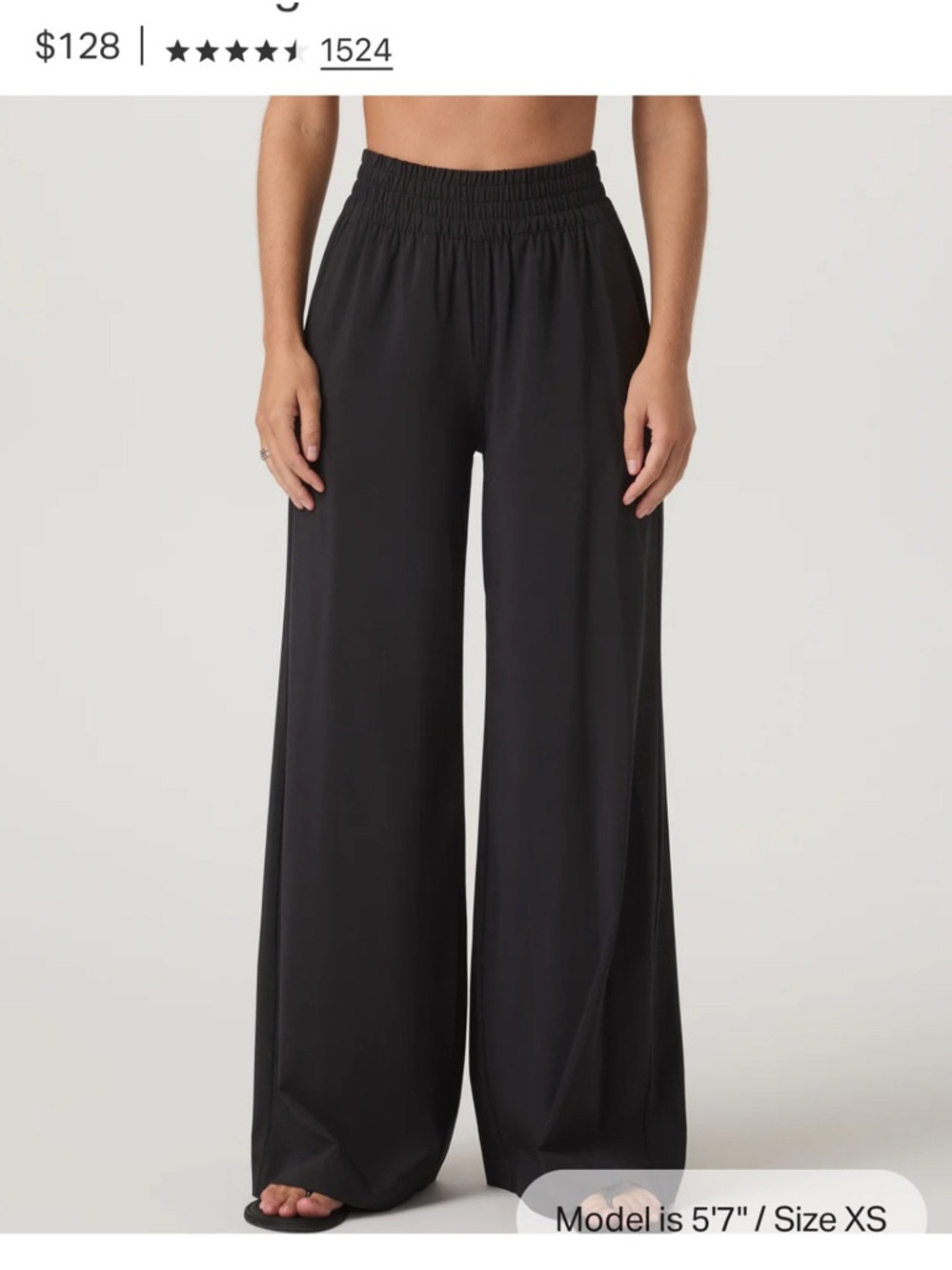Vuori Wide Leg Pants in Black